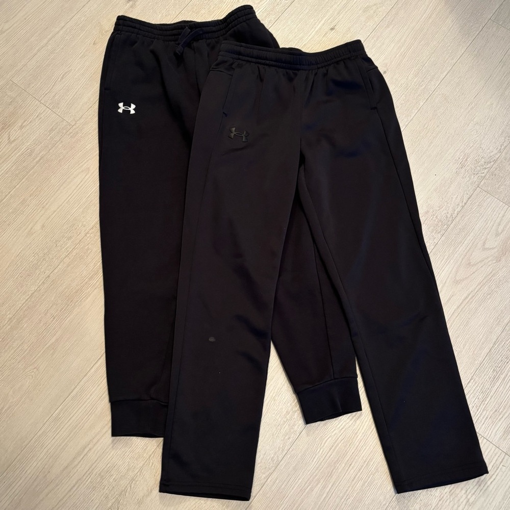 Under Armour Youth Large Black Sweatpants Bundle, EUC
